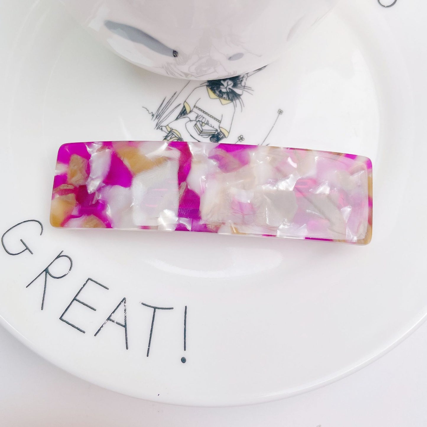 Acetate Simple Graceful Hair Accessories Horizontal Clip