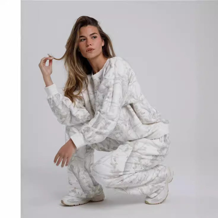 2024 Autumn Two Piece Sets Women Camouflage
