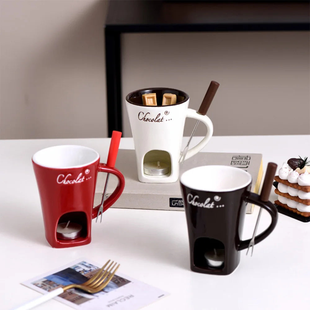 Fondue Mug Set Personal Mini Fondue Pots