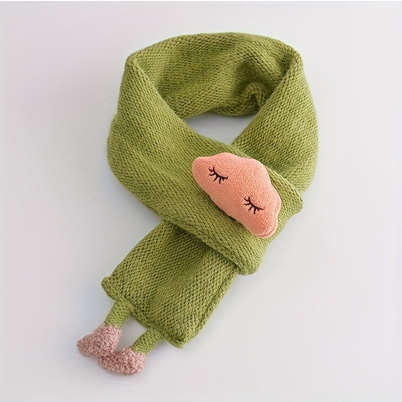 Children'S Scarf, Girls Knitted Scarf, Cloud Neck
