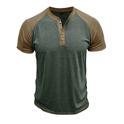 Men'S Short Sleeve European And American Color