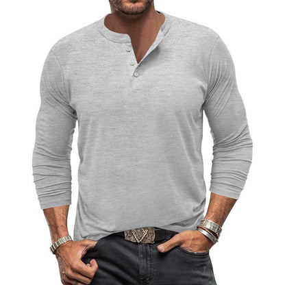 Men'S Long-Sleeved T-Shirt Round Neck
