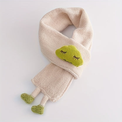 Children'S Scarf, Girls Knitted Scarf, Cloud Neck