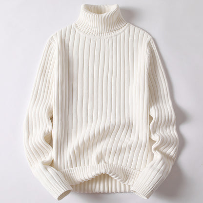 Turtleneck Sweater Men Women Ins Solid Striped