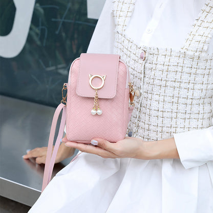 Mobile Phone Bags Woven Pearl Tassel Cover