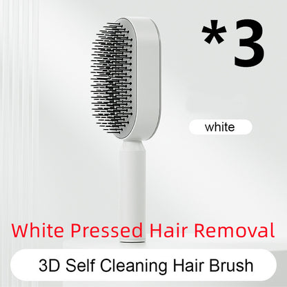 Self Cleaning Hair Brush For One-Key Cleaning