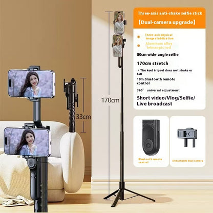 Mobile Phone Bluetooth Selfie Stick Stabilizer Floor