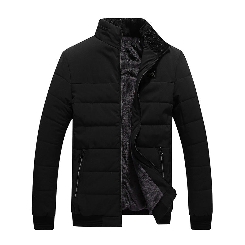 Coat Men'S Cotton Clothing Korean Style Fleece-Lined
