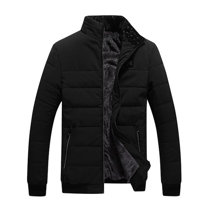 Coat Men'S Cotton Clothing Korean Style Fleece-Lined