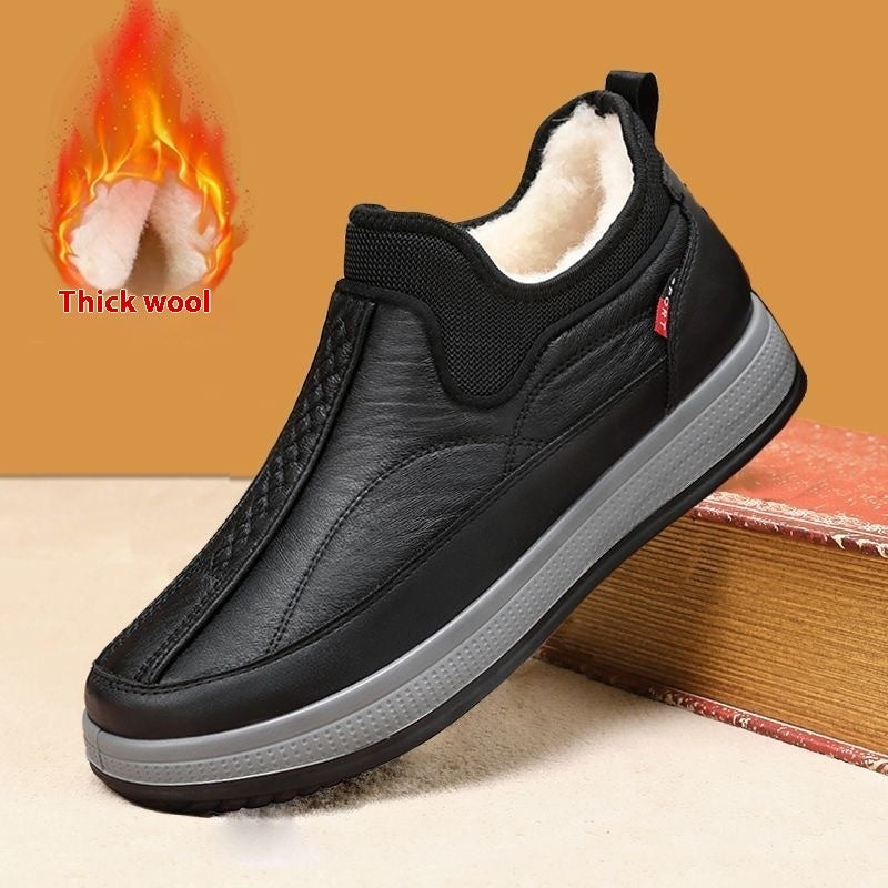 Warm Fleece Snow Boots Round-Toed Platform Ankle