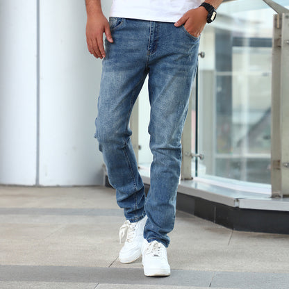 Men'S Jeans Gray Trousers Stretch Skinny