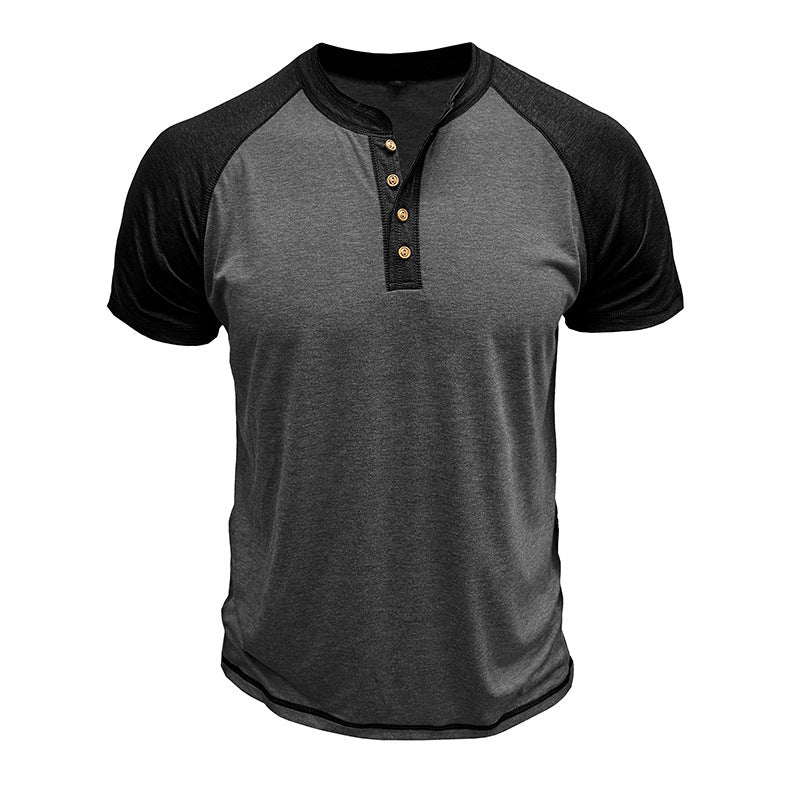 Men'S Short Sleeve European And American Color