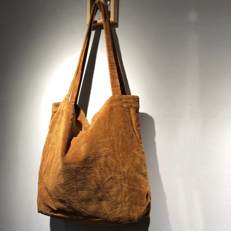 Corduroy Shoulder Bags Fall Handbags Shopping Bags