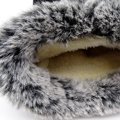 Snow Boots Mid-Calf Faux Fur Plush Boots