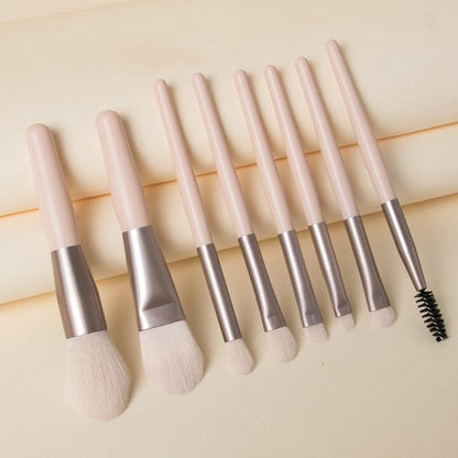 Travel Portable 8 Mini Makeup Brush Beauty