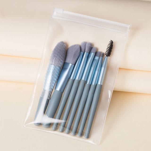 Travel Portable 8 Mini Makeup Brush Beauty