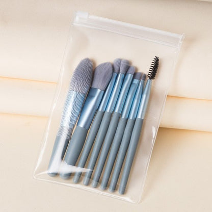 Travel Portable 8 Mini Makeup Brush Beauty
