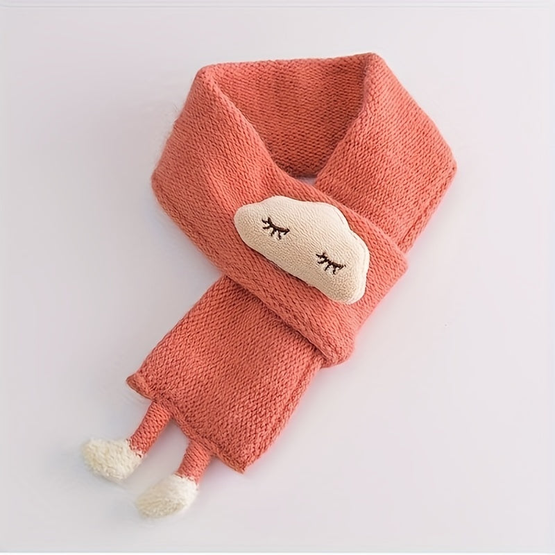 Children'S Scarf, Girls Knitted Scarf, Cloud Neck