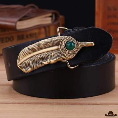 Pure Brass Belt Buckle Outer Wear Smooth