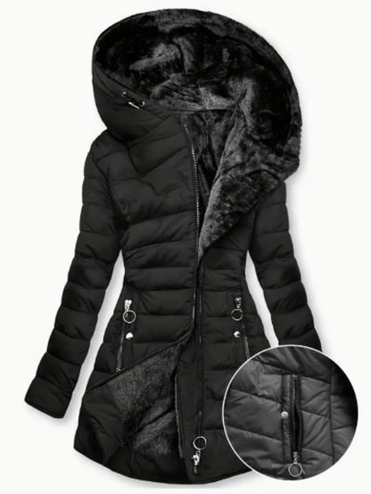 Zip-Up Hoodie Puffy Coat