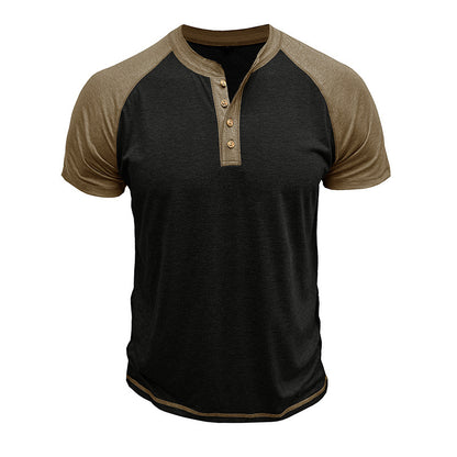 Men'S Short Sleeve European And American Color