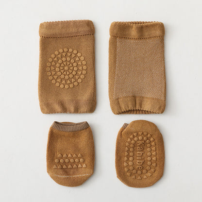 Summer Children'S Knee Pads Floor Socks Set