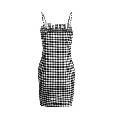 Women'S Plaid Sling Dress