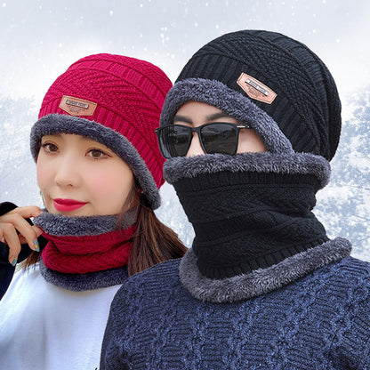 Beanie Hat Scarf Set Knit Hat Thick