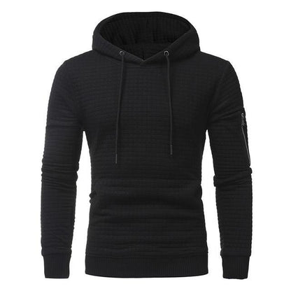 Men Sweatshirt Hoodie With Arm Zipper Sleeve