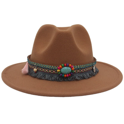 Ethnic Style Western Cowboy Hat Gem Accessories