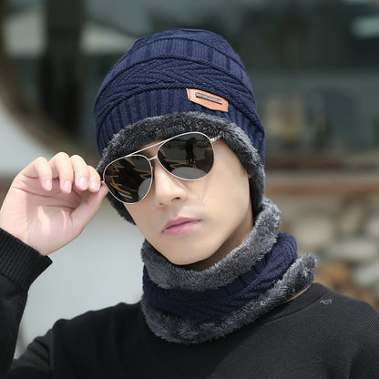 Beanie Hat Scarf Set Knit Hat Thick