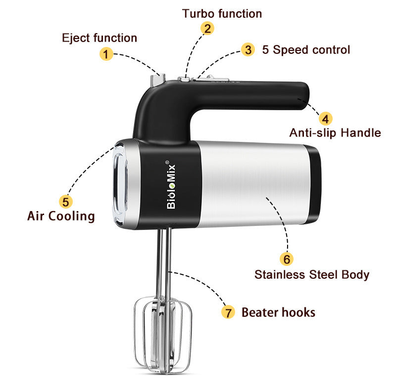 5 Speeds 500W High Power Electric Food