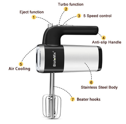 5 Speeds 500W High Power Electric Food