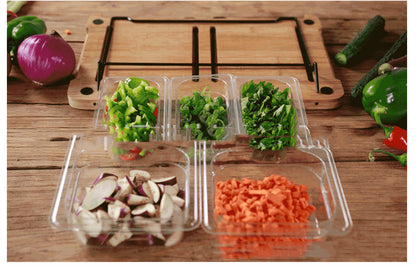 Vegetable Kitchen Cutting Board With Trays Storage