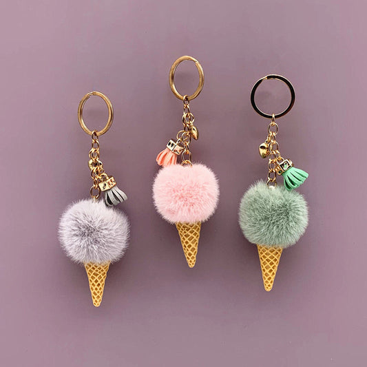 Ice Cream Keychain Cute Bag Cartoon Plush