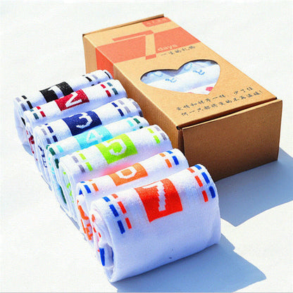 Polycotton White Socks Star Socks 7 Days