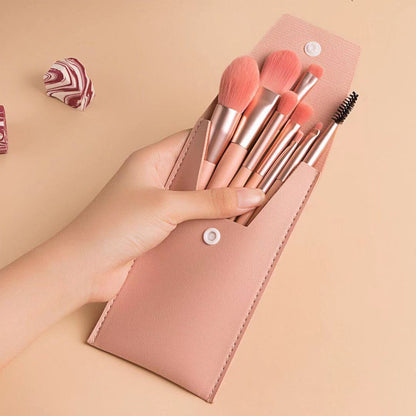 Travel Portable 8 Mini Makeup Brush Beauty