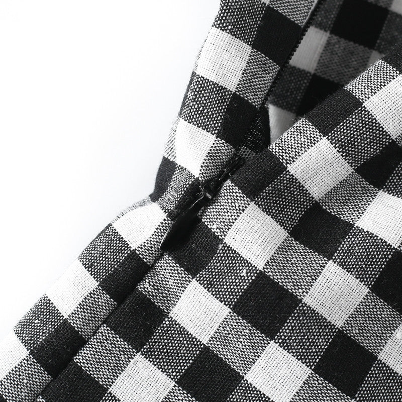 Women'S Plaid Sling Dress