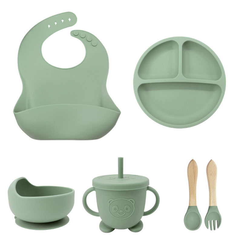 Children'S Tableware Silicone 6 Pieces Suit Maternal