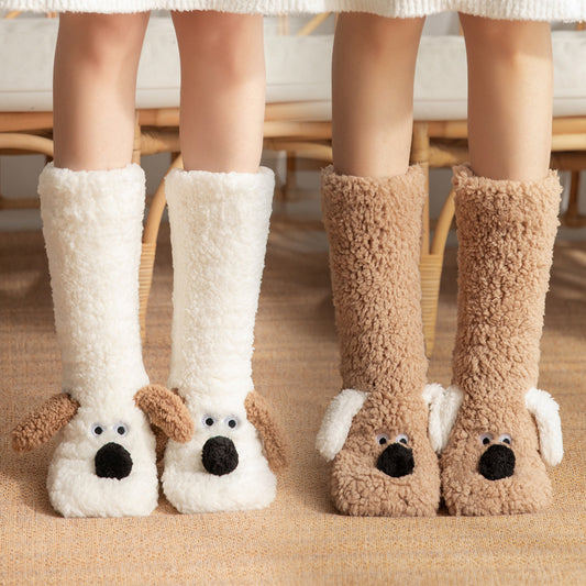Cartoon Dog Floor Socks Non-Slip Socks For
