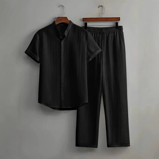 Men'S Casual Multi-Color Beach Short Sleeve Suit