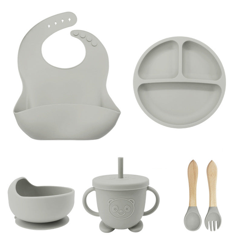 Children'S Tableware Silicone 6 Pieces Suit Maternal