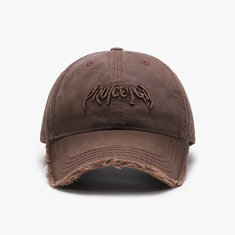 Letter Three-Dimensional Embroidery Soft Top Burr Men'S