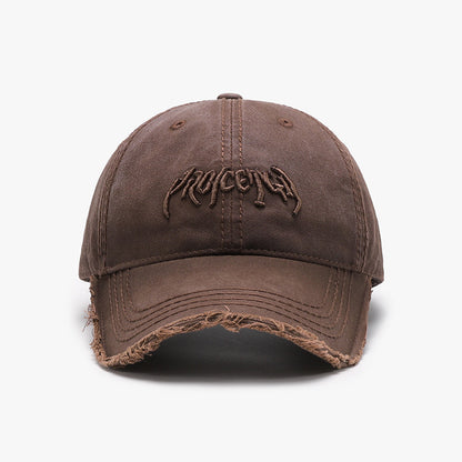 Letter Three-Dimensional Embroidery Soft Top Burr Men'S