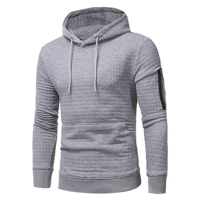 Men Sweatshirt Hoodie With Arm Zipper Sleeve