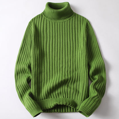 Turtleneck Sweater Men Women Ins Solid Striped