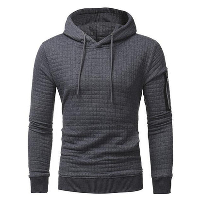 Men Sweatshirt Hoodie With Arm Zipper Sleeve