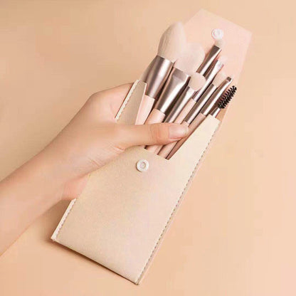 Travel Portable 8 Mini Makeup Brush Beauty