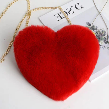 Love Bags For Plush Chain Shoulder Bags