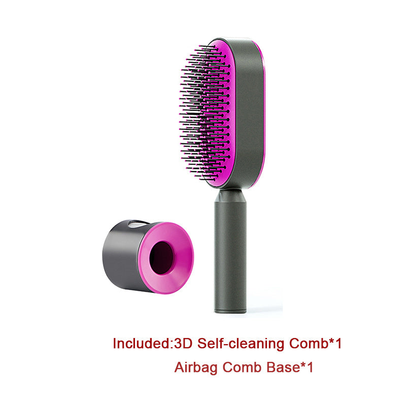 Self Cleaning Hair Brush For One-Key Cleaning